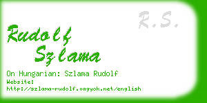 rudolf szlama business card